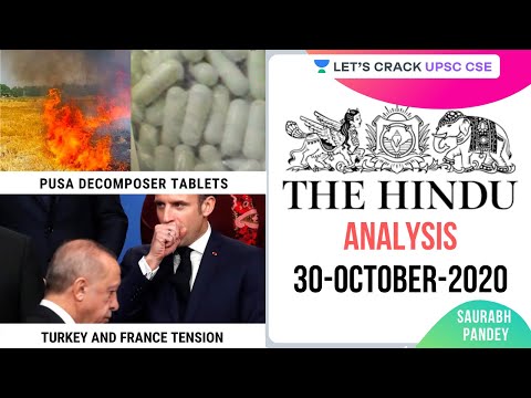 30-October-2020 | The Hindu Newspaper Analysis | Current Affairs for UPSC CSE/IAS | Saurabh Pandey