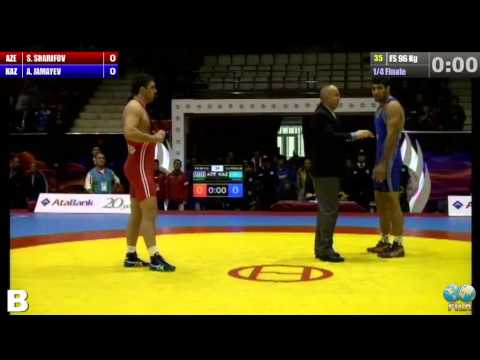 GGP2013 / Sharif SHARIFOV (AZE) - JAMAYEV Alikhan (KAZ) - FS 96 kg 1/4 final match