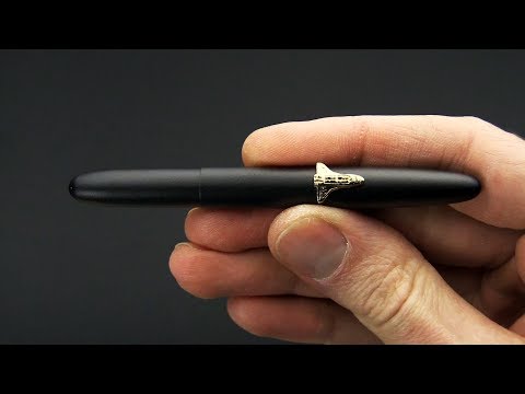 Fisher Space Pen Matte Black Bullet Space Pen With Space Shuttle Emblem For  Sale