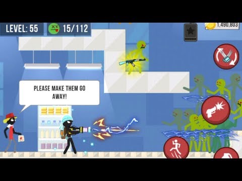 100 ZOMBIE CHAPTER 2 Level 51-55 Stickman Zombie Shooter
