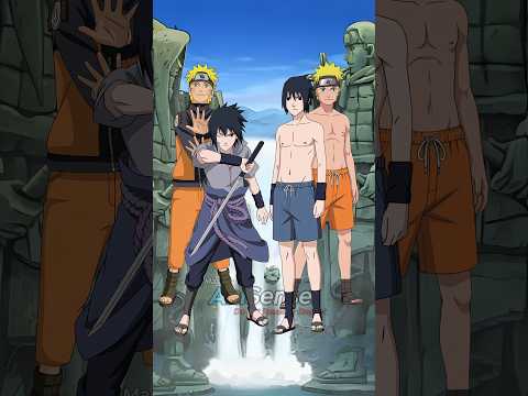 "Naruto & Sasuke | Normal vs. Beach Version Evolution!" ⛱️ #naruto #sasuke #narutoshippuden