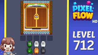 Pixel Flow Level 712 Solution Walkthrough