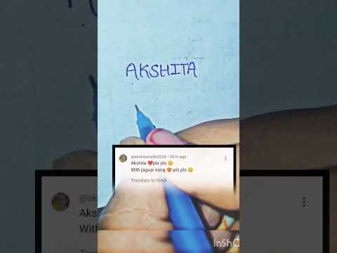 writing akshita name. comment your name.#logo #logo design #name #name logo design #design #shorts
