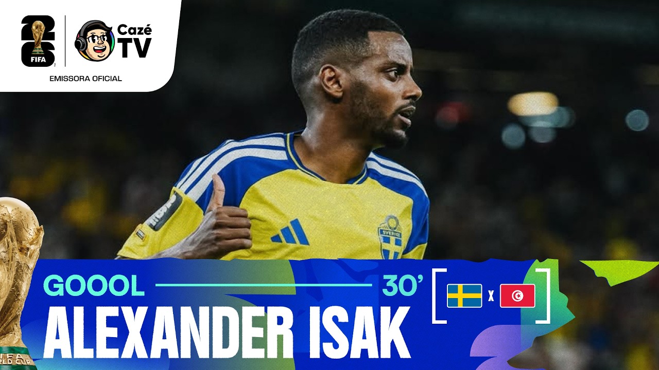 GOLAÇO NO CONTRA-ATAQUE! A SUÉCIA ESTÁ COM TUDO! ISAK FAZ 2 A 0 CONTRA A TUNÍSIA
