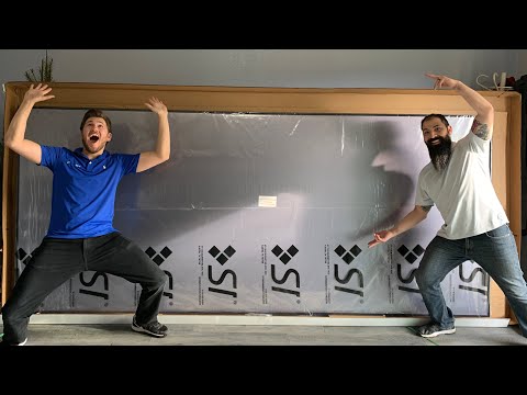 144” Screen Innovations Black Diamond 2.35 Cinescope Zero Edge Pro Screen Unboxing