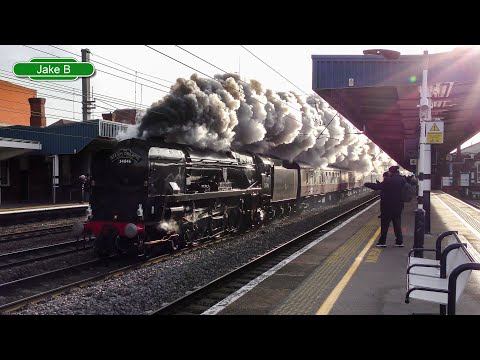 34046 Braunton Steams Through Doncaster: Steam Dreams Excursion to York - 28/11/2024