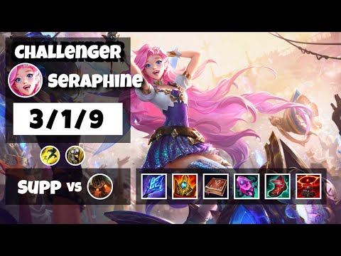 Seraphine Challenger Gameplay S11 Replay 11.8 Support (3/1/9) - EU