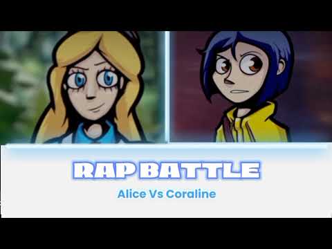 RAP BATTLE - Alice Vs Coraline. (Color coding Lyrics) By: Freshy kanal