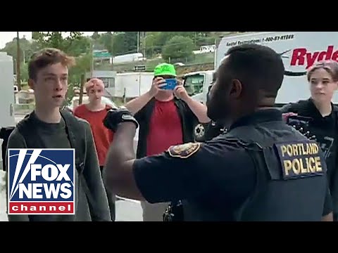 Antifa caught on camera harassing police at climate change rally