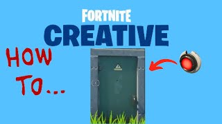 Fortnite Creative - How to open door automatically.