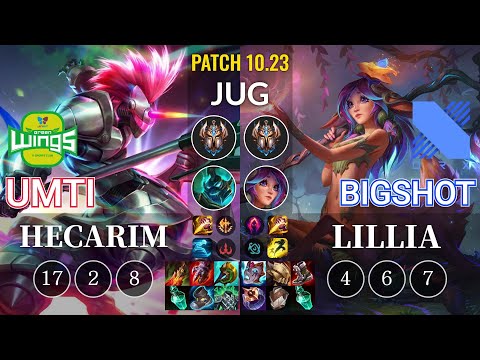 JAG UmTi Hecarim vs DRX BigShot Lillia Jungle - KR Patch 10.23