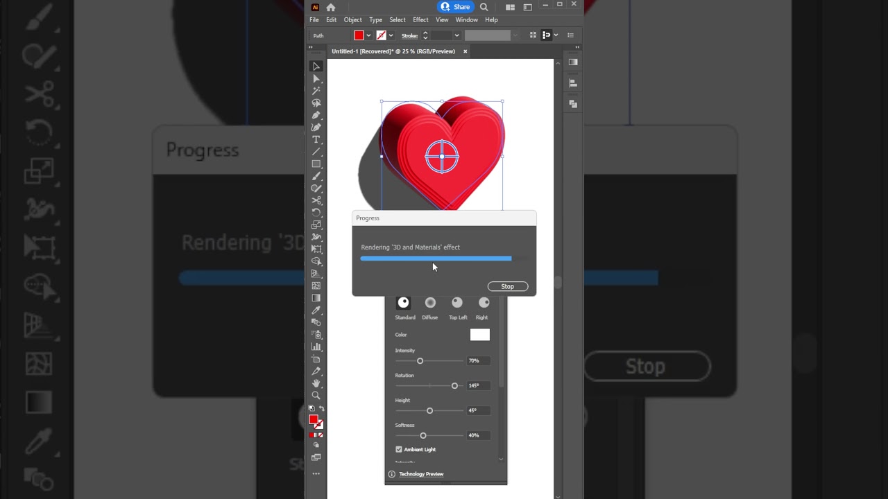 Quick Adobe Illustrator Tips : Create 3D Heart in Illustrator cc Tutorial