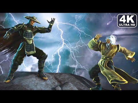 Raiden Becomes Evil Dark Raiden 4 Different Times Scene 4K ULTRA HD - MORTAL KOMBAT