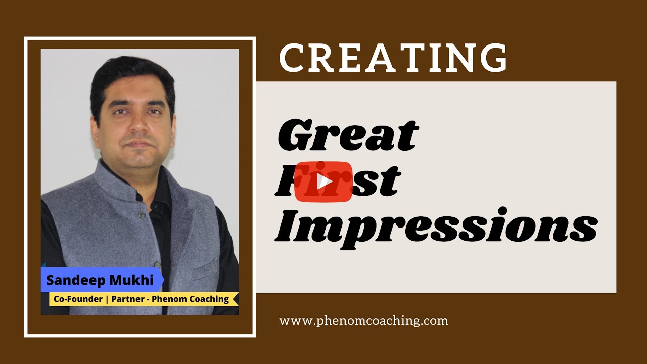 Creating Great First Impression Webinar Introduction