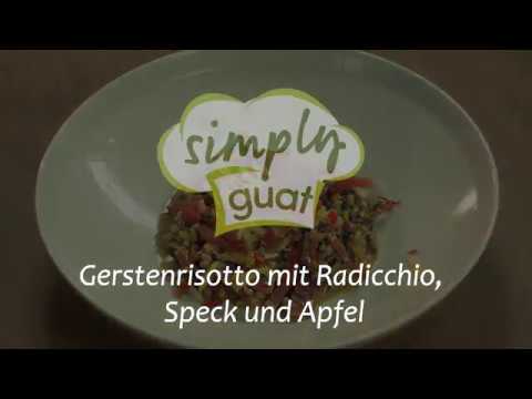 Gerstenrisotto mit Radicchio, Speck und Apfel