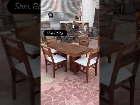 Wooden Dining Table With 6 Chair