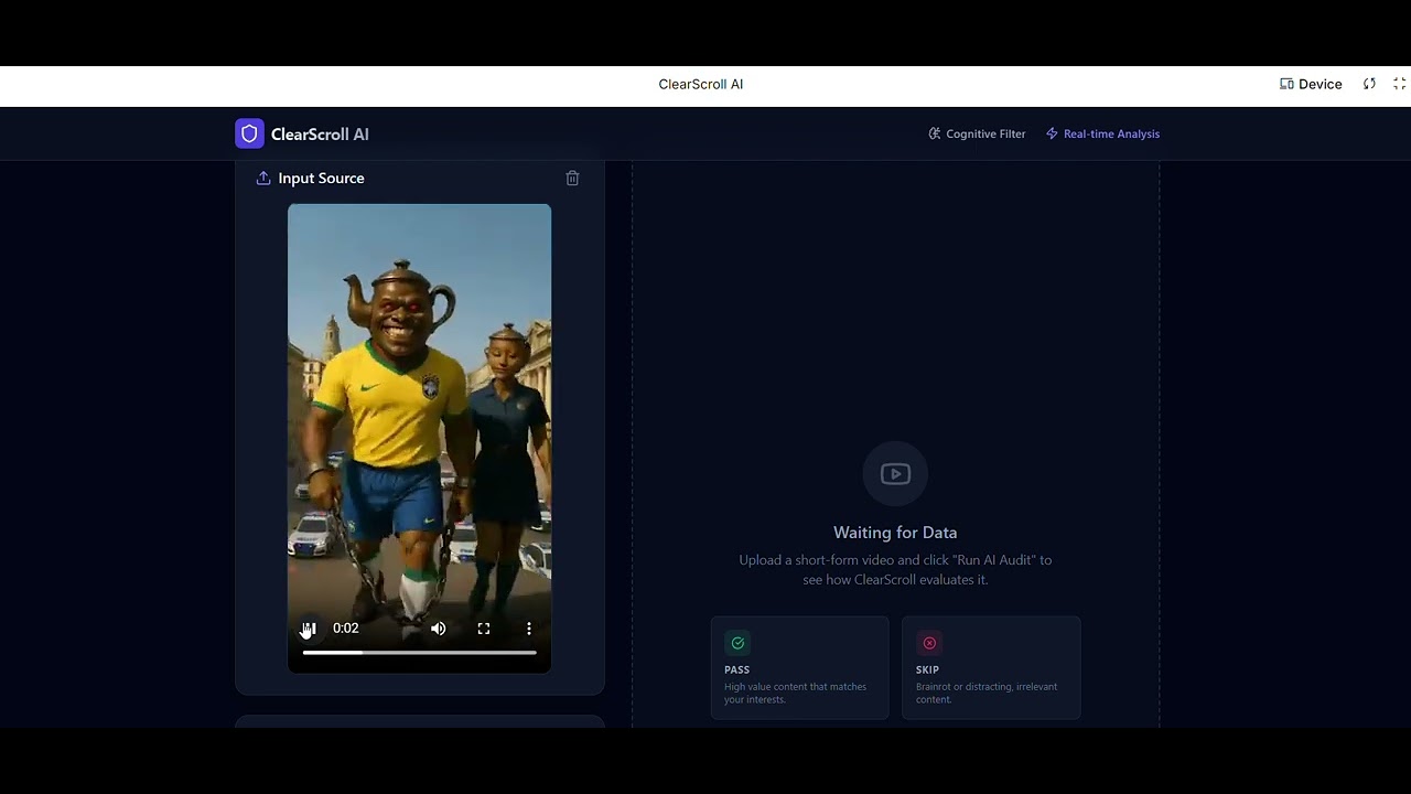 ClearScroll AI Demo | My Devpost Gemini3 Hackathon 2026 submission