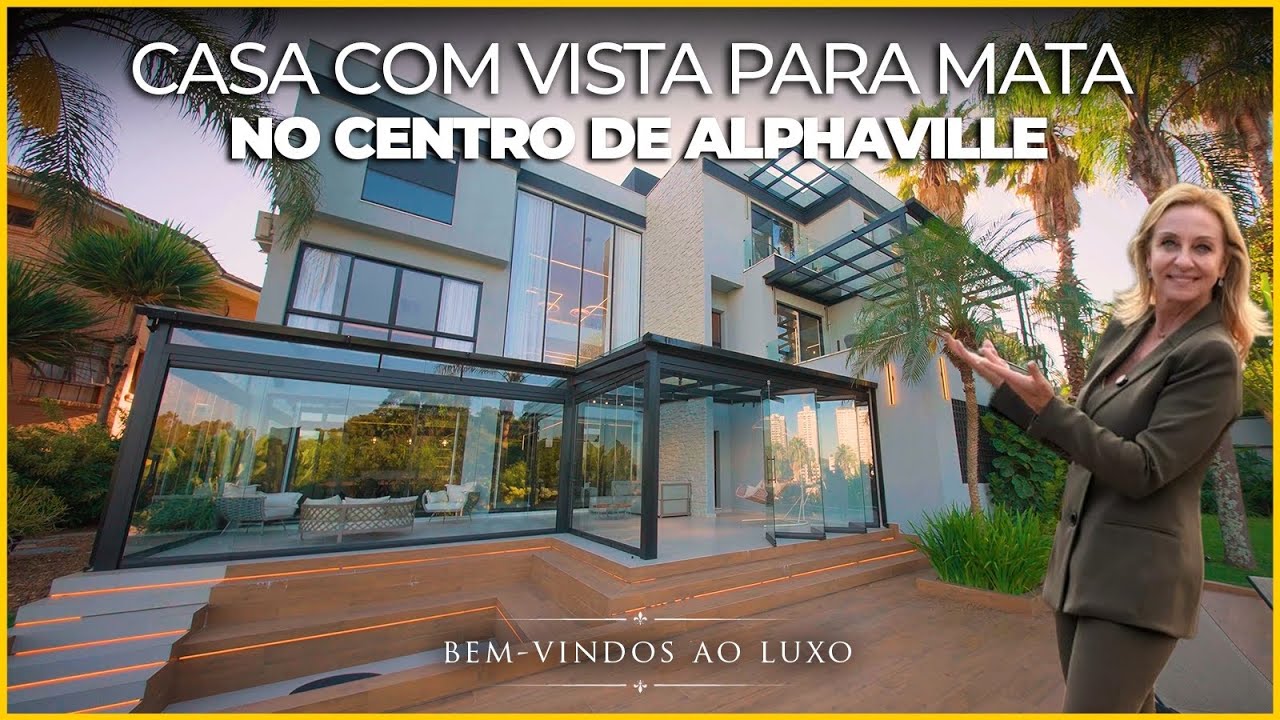 Casa Contemporânea com Vista Permanente para a Mata no Residencial Melville
