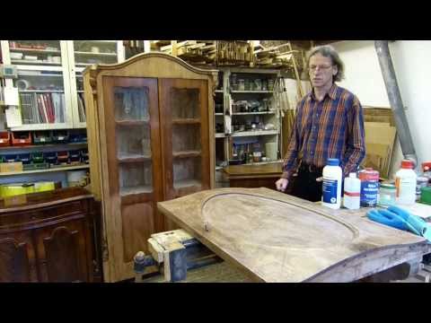 Schellackpolitur Teil 8, alte Schellackpolitur regenerieren, aufpolieren, auffrischen, säubern