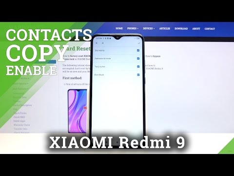 How to Copy Contacts in XIAOMI Redmi 9 – Transfer SIM Contacts