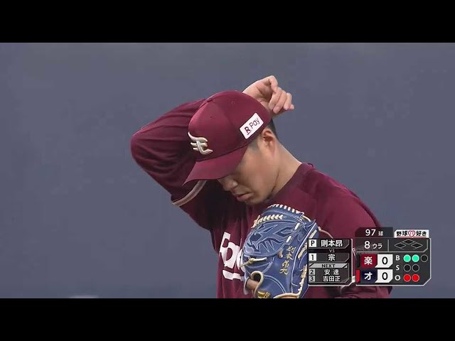 【8回裏】イーグルス・則本 8回2安打6奪三振無失点のナイスピッチング!! 2021/4/28 B-E