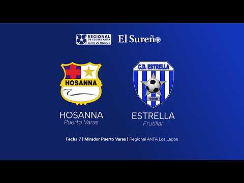 Hosanna vs C. D. Frutillar | Fecha 6 - Campeonato Regional ANFA Los Lagos 🏆⚽️ | 🔴 EN VIVO |