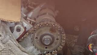 Dodge Dakota 4.7 sprocket to timing chain installation.