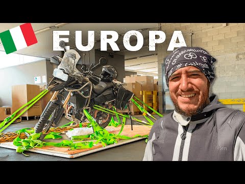 I'M SHIPPING MY MOTORCYCLE FROM CANADA TO ITALY BY PLANE AND WE'RE CONTINUING OUR ROUND-THE-WORLD
