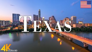 FLYING OVER TEXAS (4K UHD) • Stunning Footage, Scenic Relaxation Film with Calming Music - 4k