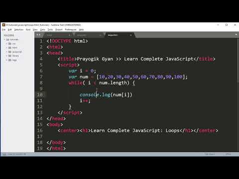 JavaScript Loops while do while and for loop in Hindi Part6