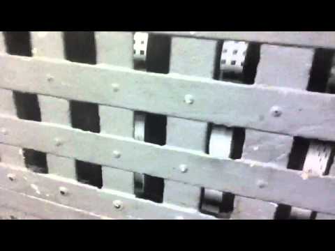 AMAZING 1910 Otis Birdcage Manually Controlled Traction Freight Elevator At An ?? Location In NYC