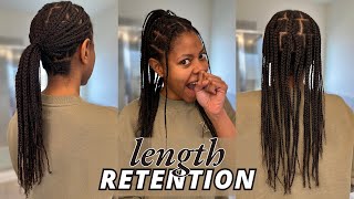 Grow and retain inches with mini braids! (medium plaits) Here's how I do them…