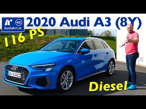 2020 Audi A3 Sportback S line 30 TDI 8Y Kaufberatung, Test deutsch, Review, Fahrbericht Ausfahrt.tv