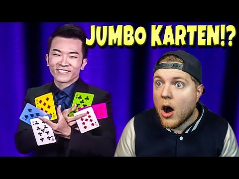 Er zaubert JUMBO KARTEN aus der LUFT! 🤯 Zauberer reagiert