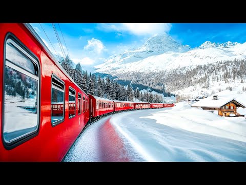 Riding a Train in the Swiss Alps - Glacier Express Route 🇨🇭