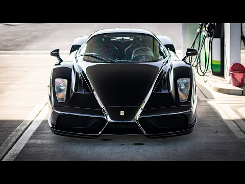 Black Ferrari Enzo with Capristo exhaust LOUD sounds!!