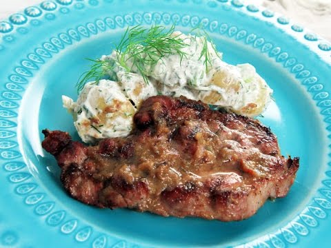 Grillad fläskkarré med rabarberglaze - Köket