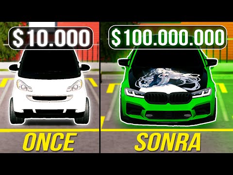 0$'dan Başlayıp 100.000.000$ OYUN PARASI YAPTIM !! Car Parking Multiplayer
