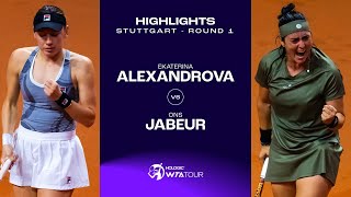 Теннис Ekaterina Alexandrova vs. Ons Jabeur | 2024 Stuttgart Round 1 | WTA Match Highlights