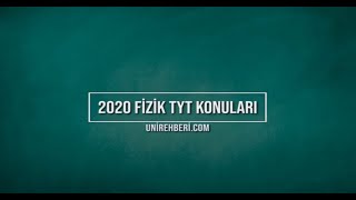 2020 TYT Fizik Konuları ve Soru Dağılımları (ÖSYM - MEB)