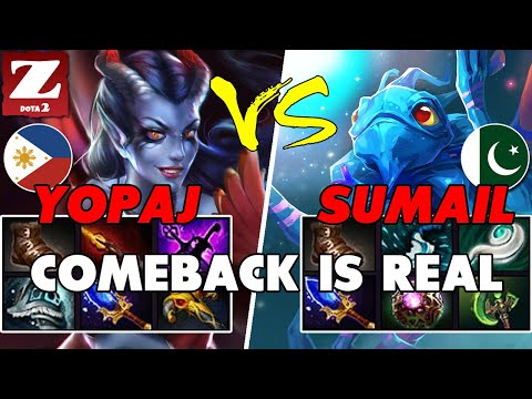 YOPAJ (QUEEN OF PAIN) vs SUMAIL (PUCK) - Epic Battle Of Mid Players Dota 2 - Z Dota 2 Channel