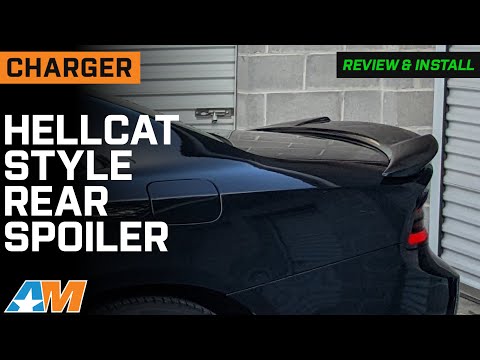 2015-2023 Charger Hellcat Style Rear Spoiler; Gloss Black Review & Install