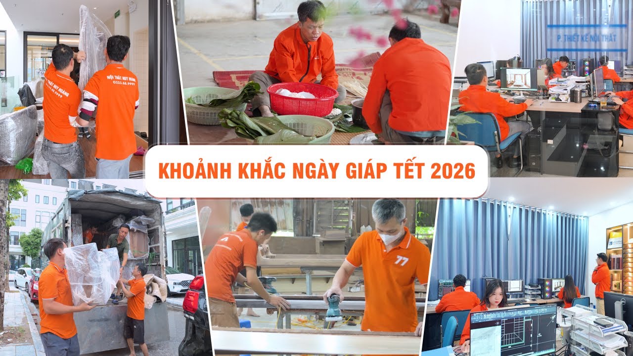 Không khí làm việc tại NỘI THẤT HUY HOÀNG những ngày giáp Tết