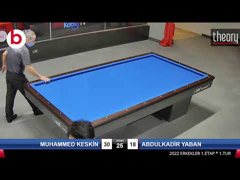 MUHAMMED KESKİN & ABDULKADİR YABAN Bilardo Maçı - 2022 ERKEKLER 1.ETAP-1.TUR