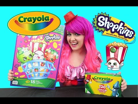 GIANT Shopkins Crayola Coloring Book | COLOR WITH KiMMi THE CLOWN Video