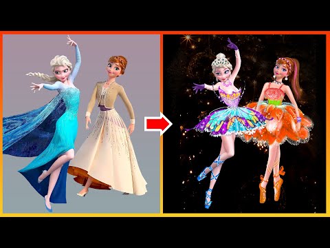 Frozen: Glow Up Elsa Anna Into Ballet Actress - Disney Princesses Transformation