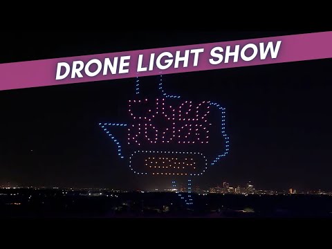 Drone Light Show at Cyber Rodeo | Tesla Giga Texas