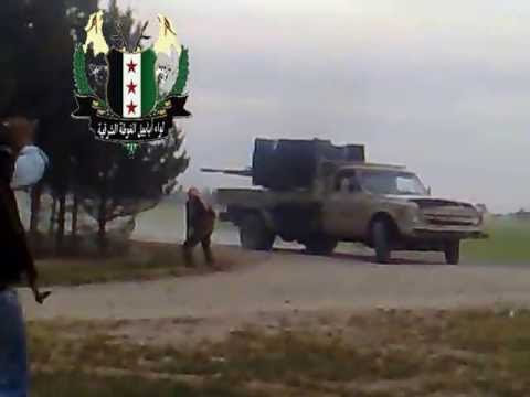 استهداف مقرات النظام برشاش 23 في بلدة العتيبة في ريف دمشق من قبل لواء أبابيل الغوطة الشرقية