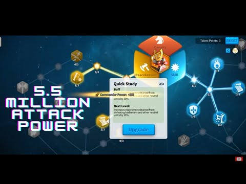 Rise of kingdoms: 5.5 MILLION ATTACK POWER  PLUS  TALENT FOR LEGENDARY MINAMOTO NO YOSHITSUNE