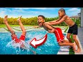 DJ GOT PUSHED IN THE SWIMMING POOL BAD IDEA